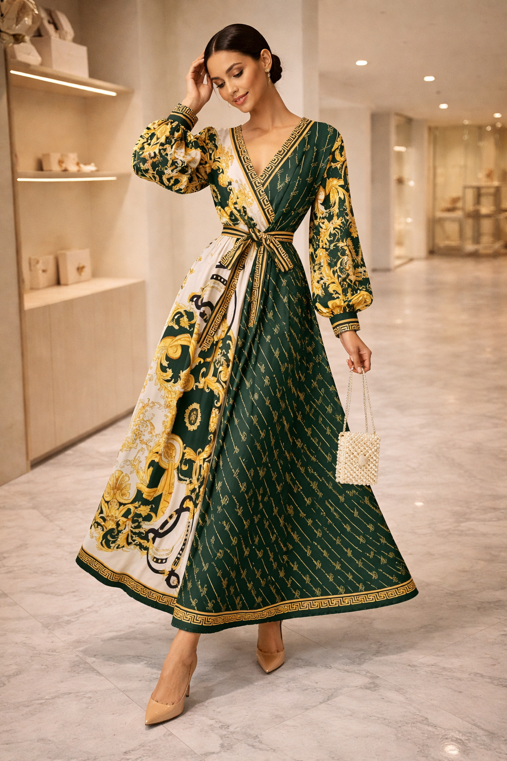 The Milano Baroque Maxi Dress