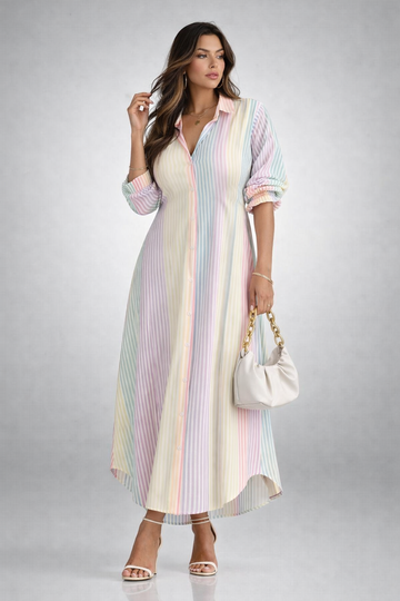 The Harper Striped Shirt Dress
