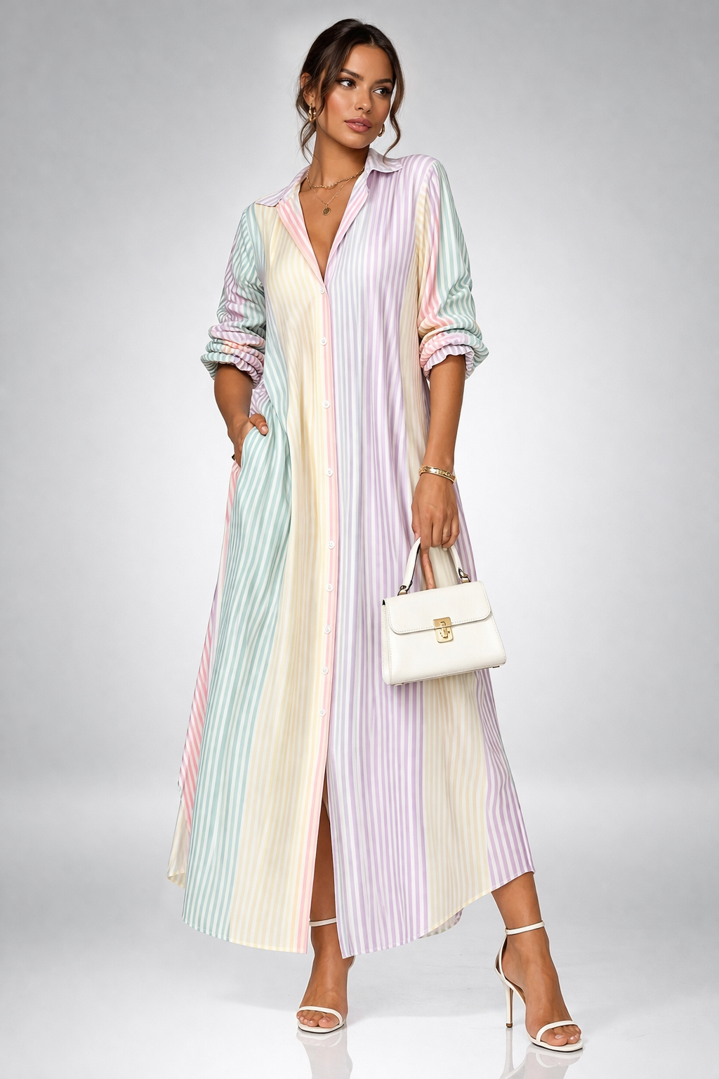 The Harper Striped Shirt Dress