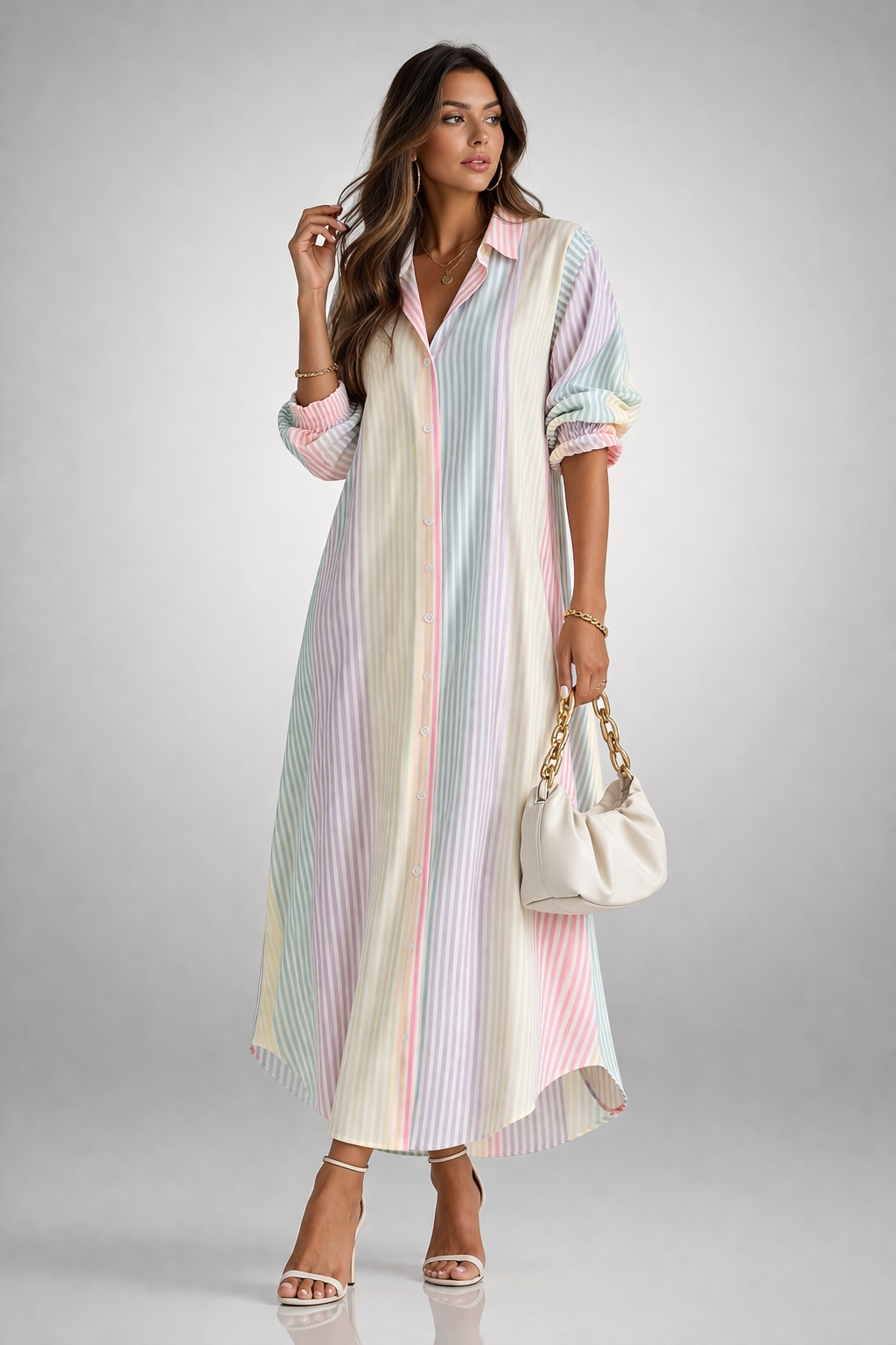 The Harper Striped Shirt Dress