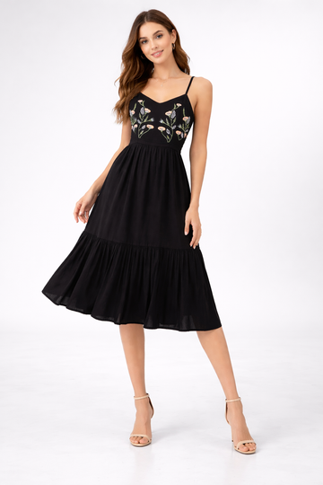 The Willow Embroidered Midi