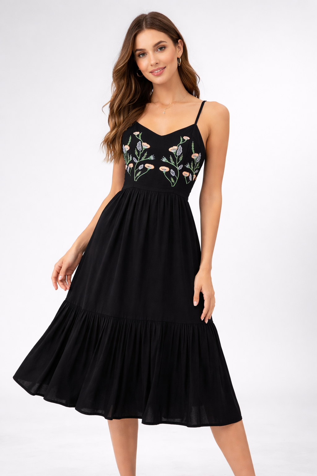The Willow Embroidered Midi
