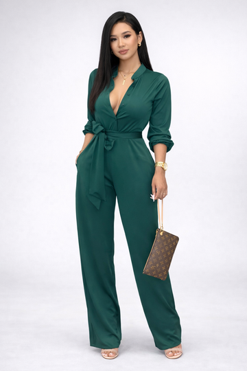 The Monroe Emerald Jumpsuit