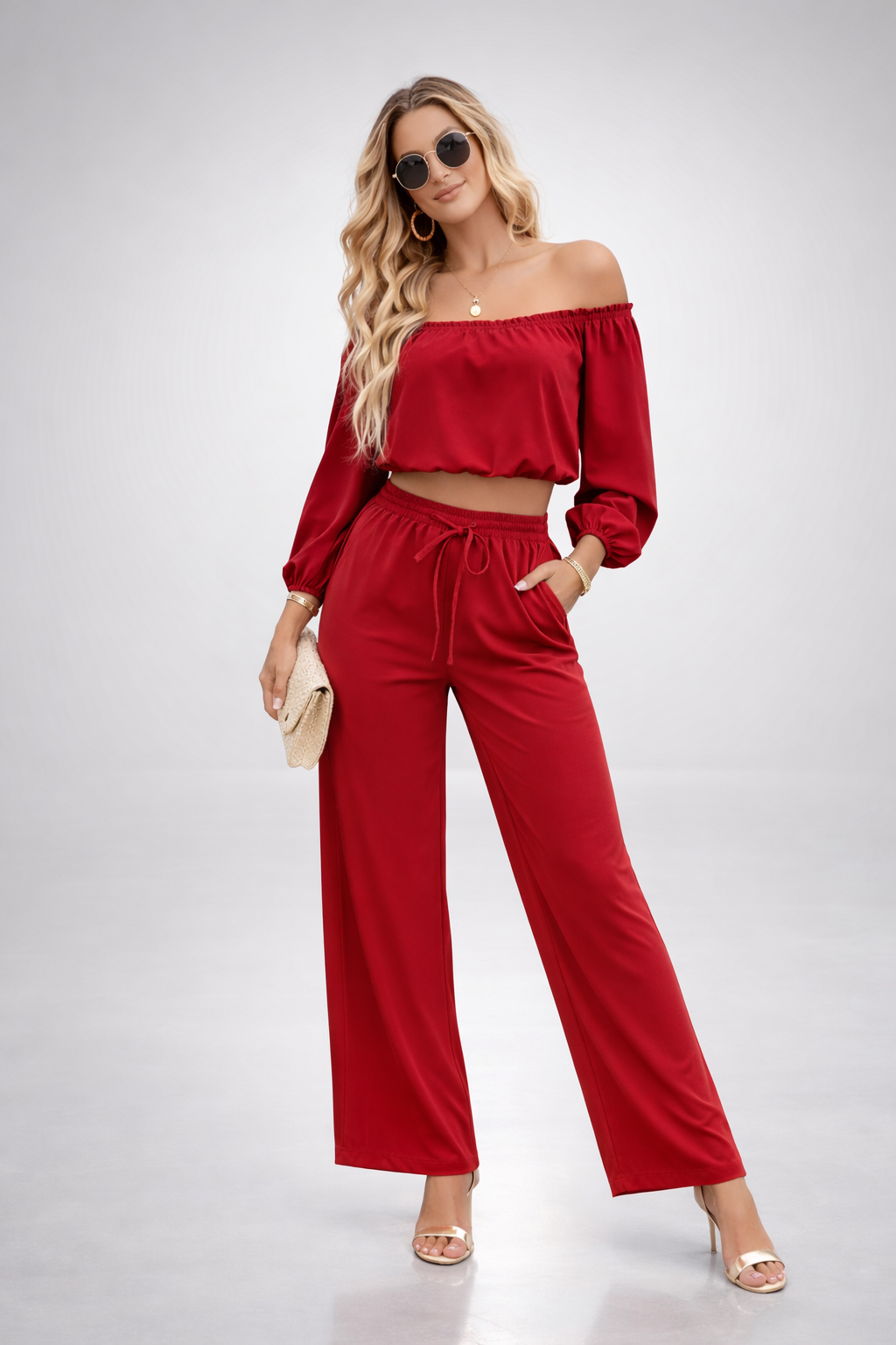 Crimson Bardot Lounge Co-ord Set