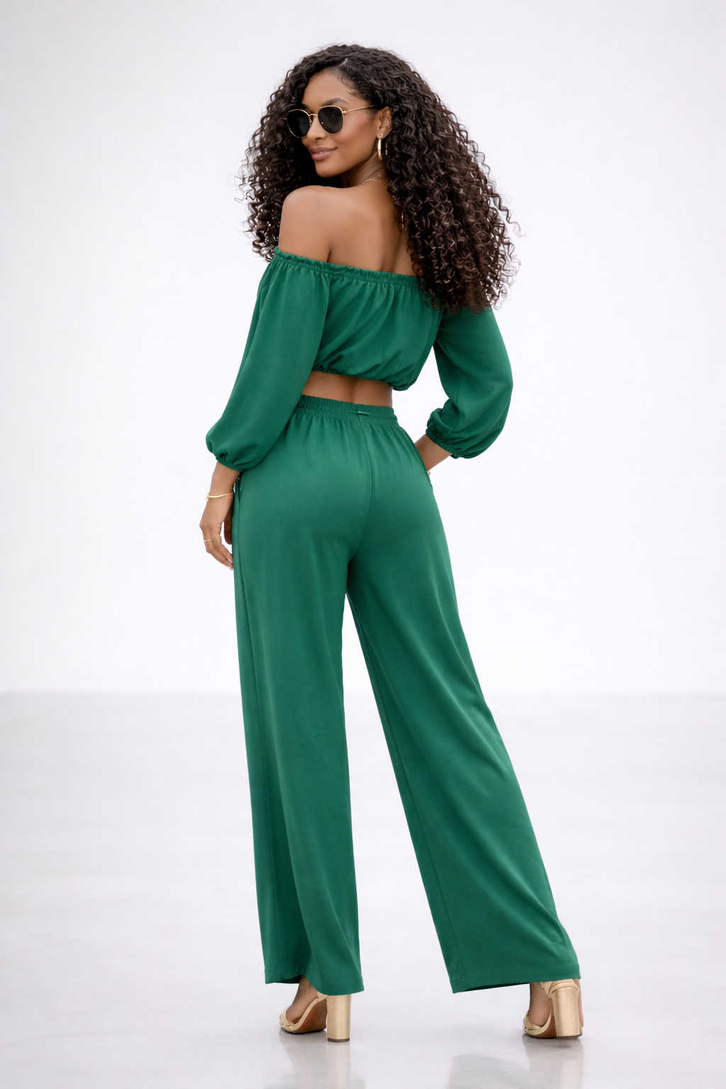 Emerald Bardot Lounge Co-ord Set
