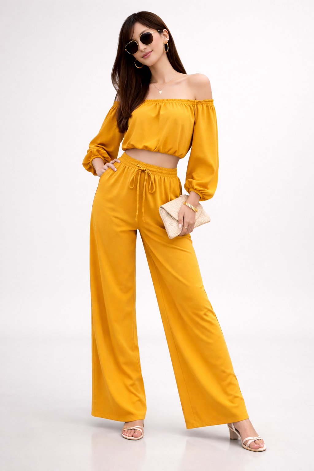 Marigold Bardot Lounge Co-ord Set