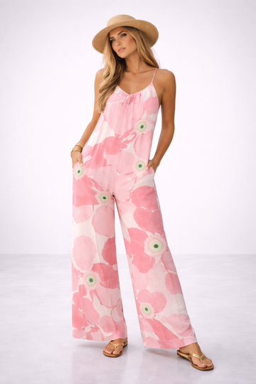 The Paloma Pink Floral Jumpsuit