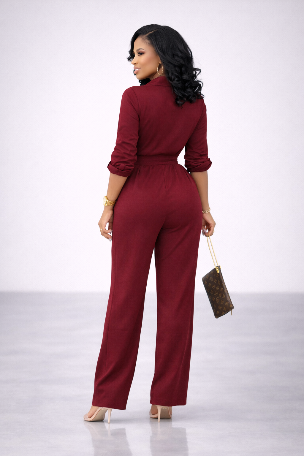 The Stella Wine Jumpsuit