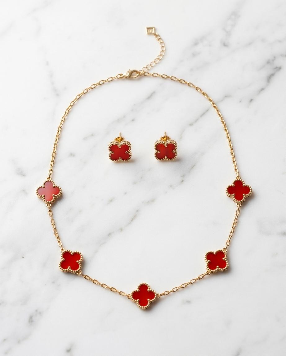 Red Clover Fashion Jewelry Set