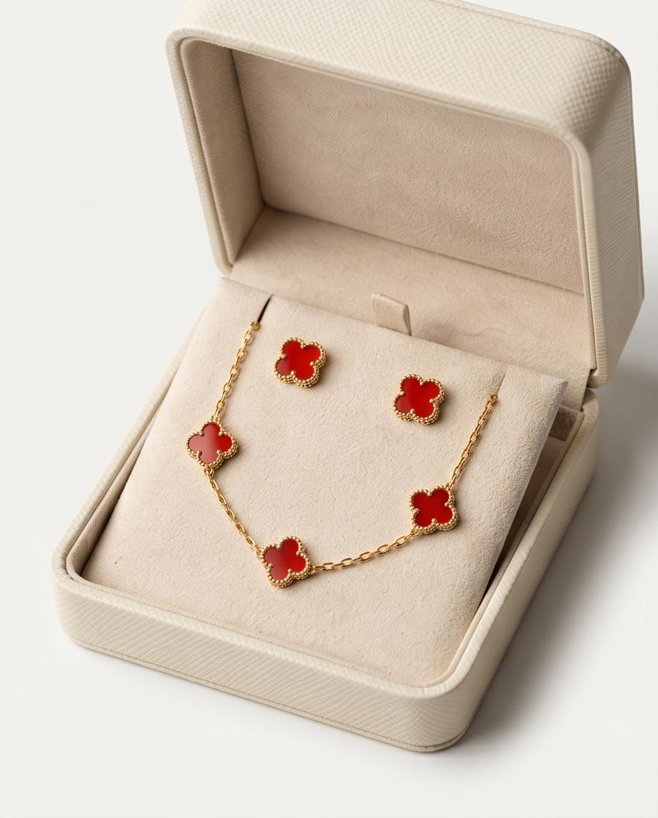 Red Clover Fashion Jewelry Set