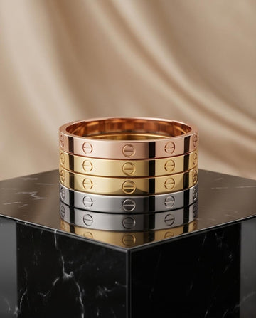 Modern stacked bangle bracelets