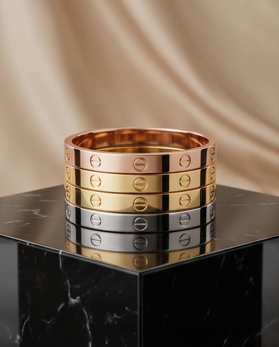 Modern stacked bangle bracelets