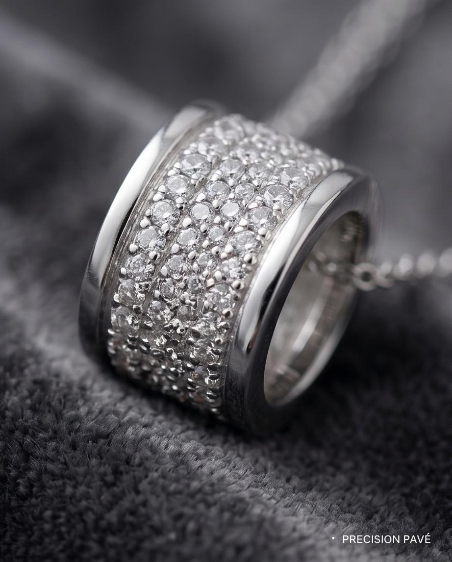 A refined silver‑tone necklace and earring set