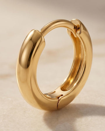 Little/Small/ Tiny Classic Polished Gold-Tone Hoop Earrings