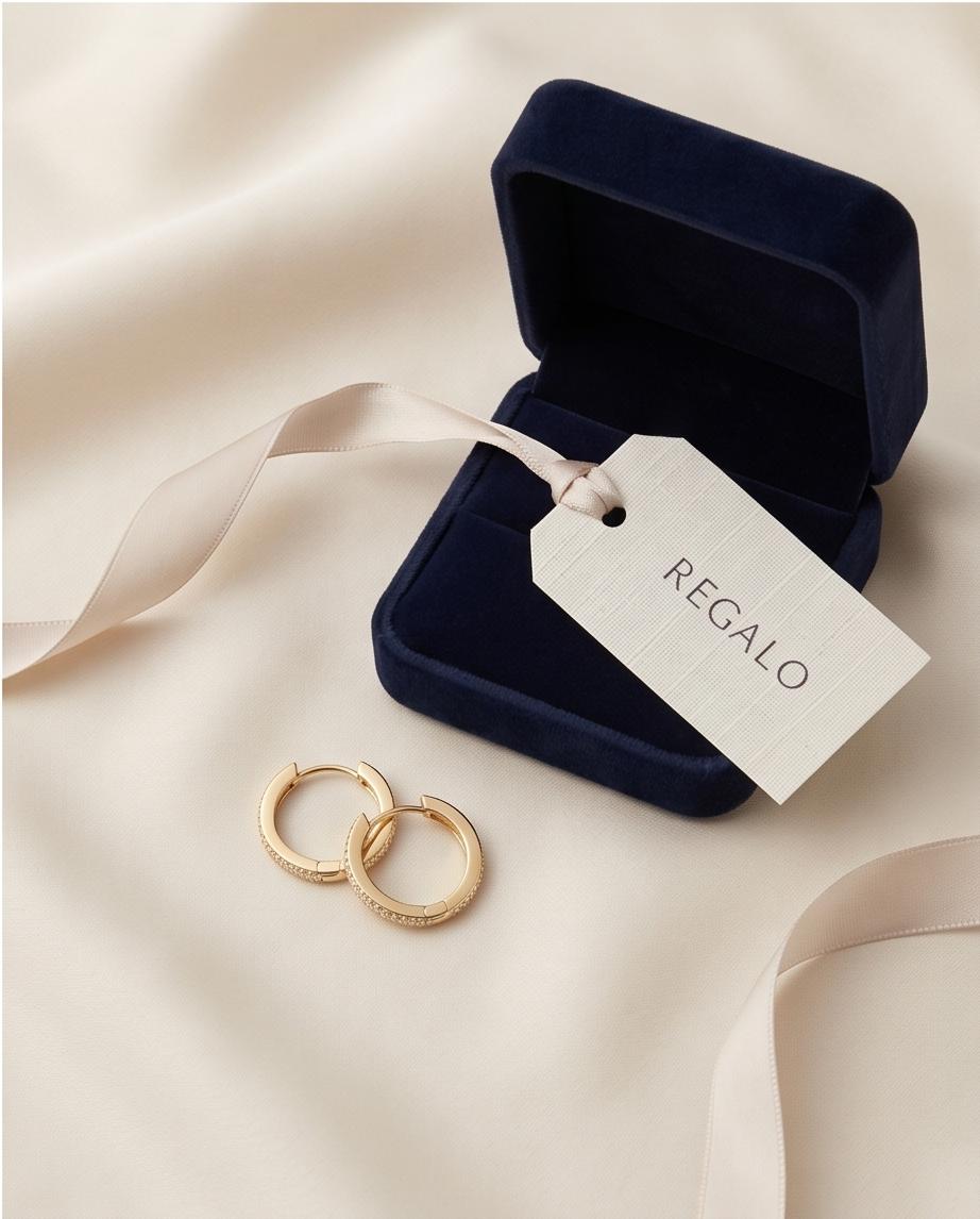 Pavé Crystal Gold-Tone Hoop Earrings